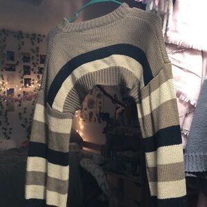 Brand new multicolored half sweater